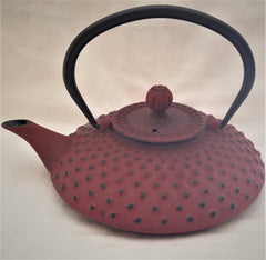 Cast Iron Teapot With Stainless Steel Infuser | 0.8 L / 27 oz | Non Toxic Shimuzu Red Teapot - Freshcarton