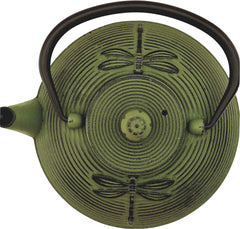 Cast Iron Teapot With Stainless Steel Infuser | 0.75 L / 25 oz | Non Toxic Green Teapot - Freshcarton
