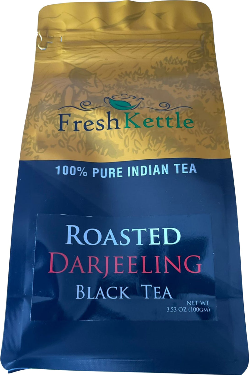 Roasted Darjeeling Tea Darjeeling Tea - Strong & Aromatic - 3.53oz - 100% Pure Unblended Darjeeling Tea